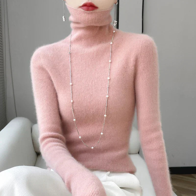 Naria Damen Pullover mit Rollkragen