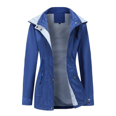 Wasserdichter Damen-Trenchcoat mit abnehmbarer Kapuze
