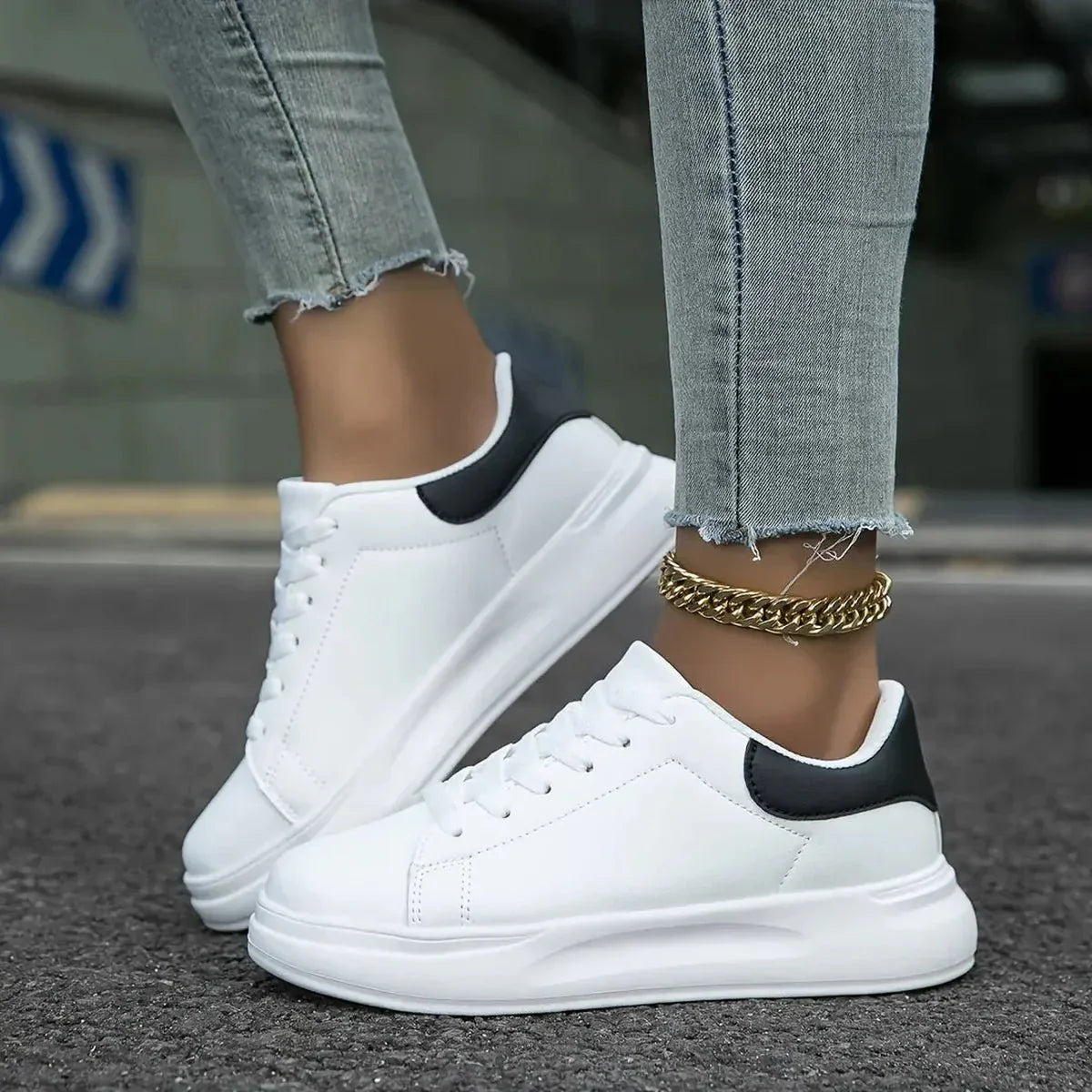 Frauen Orthopädische Leder Sneakers – Leicht und Bequem