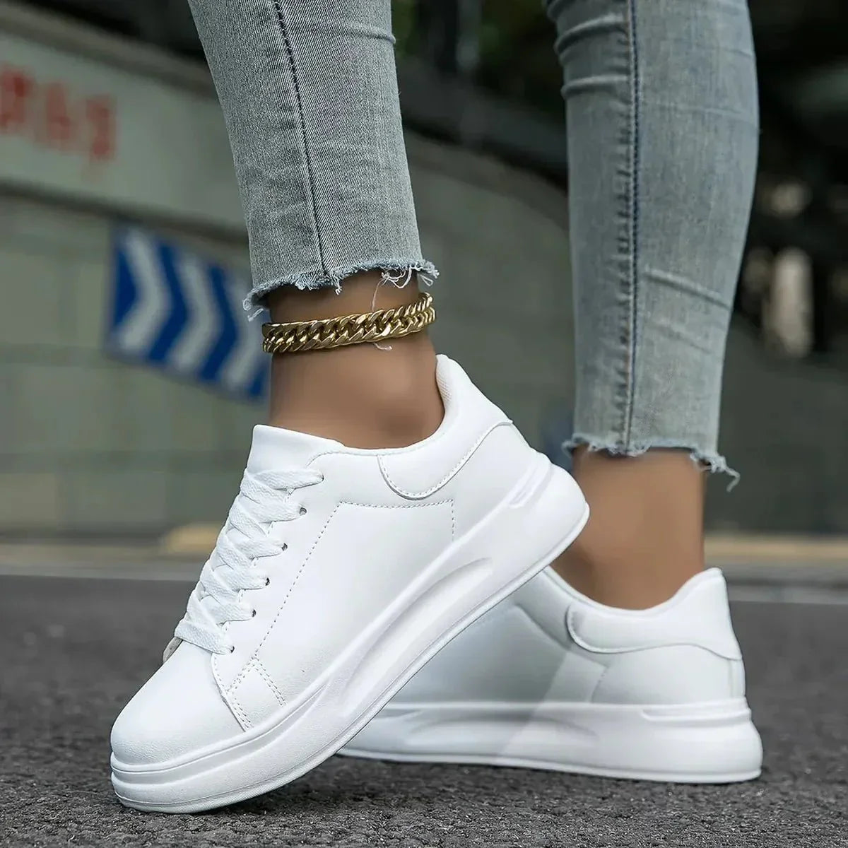 Frauen Orthopädische Leder Sneakers – Leicht und Bequem