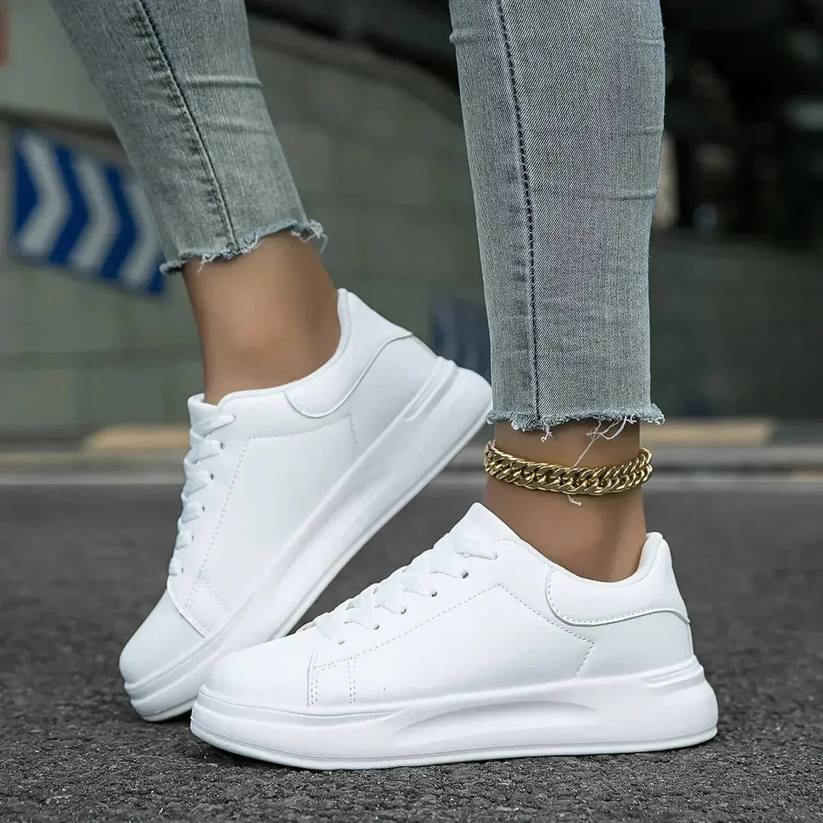 Frauen Orthopädische Leder Sneakers – Leicht und Bequem
