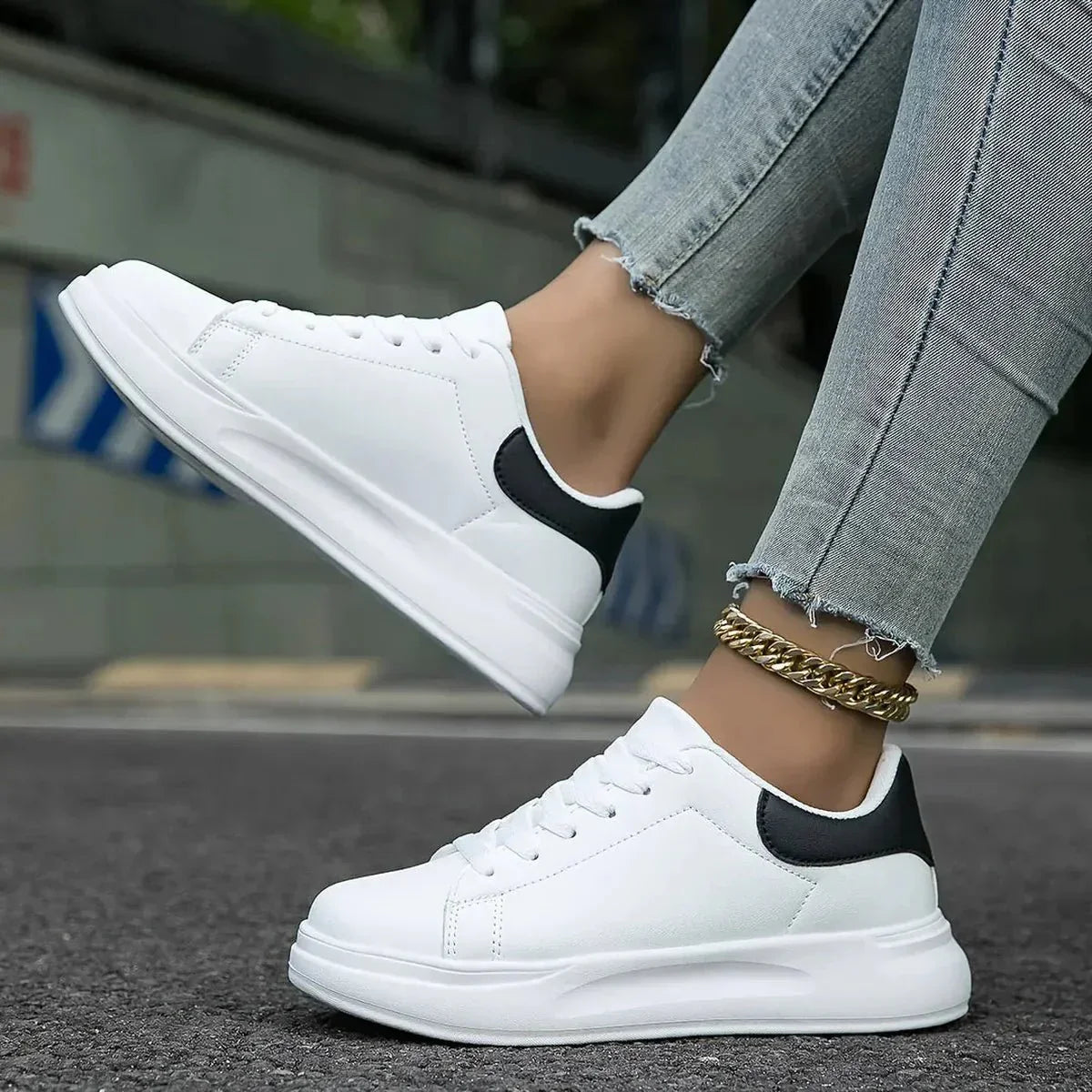 Frauen Orthopädische Leder Sneakers – Leicht und Bequem
