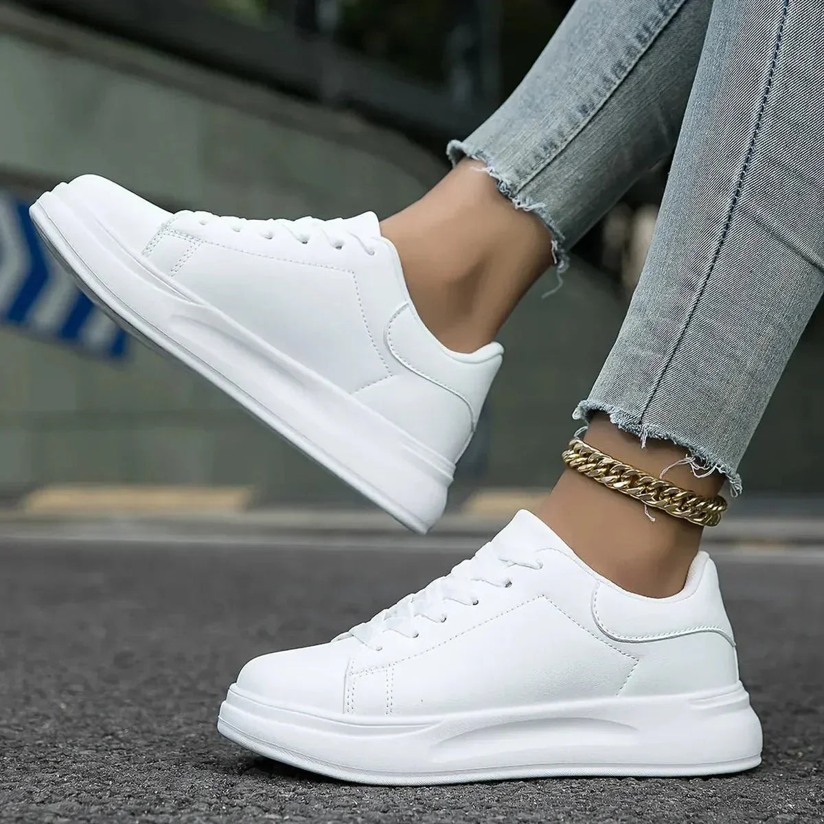 Frauen Orthopädische Leder Sneakers – Leicht und Bequem