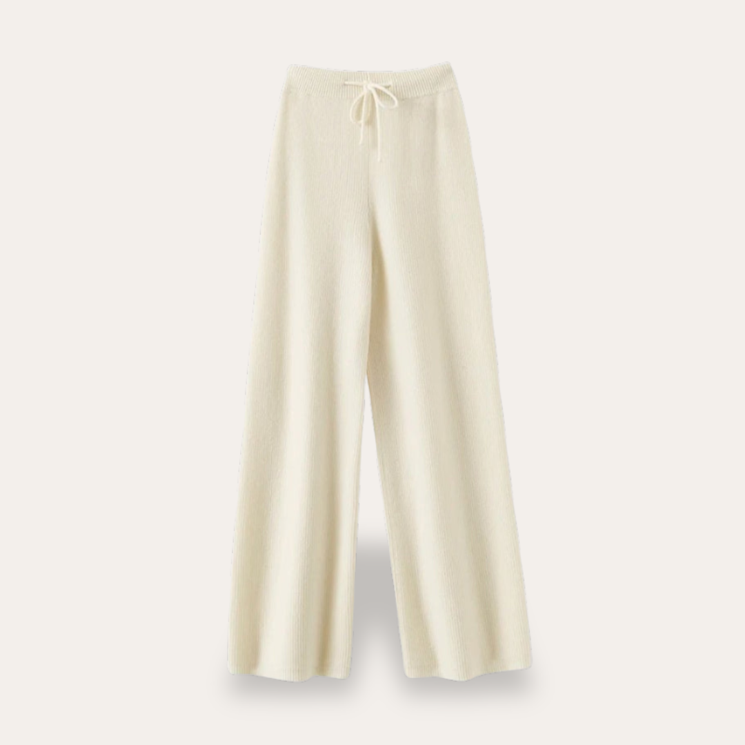 Breite Strickhose aus Cashmere für Damen