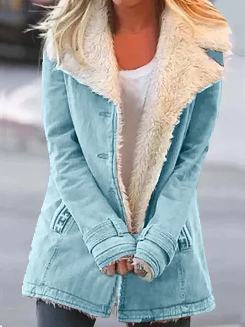 Damen Winterjacke mit Kuscheligem Kragen
