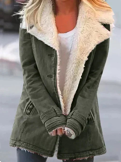Damen Winterjacke mit Kuscheligem Kragen