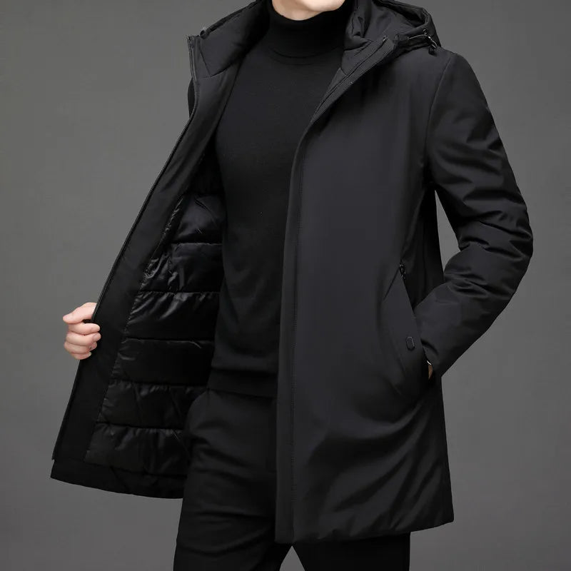 Herren Winterjacke – Wasserabweisend & Warm mit Klassischem Design