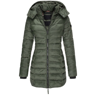 Moderne Winter-Pufferjacke mit Abnehmbarer Kapuze