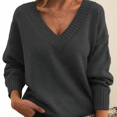 Isabella Damen Pullover aus Kaschmir mit V-Ausschnitt