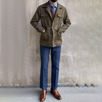 Luxuriöse Herrenjacke für die Süddänische Jagd – Robuste Qualität