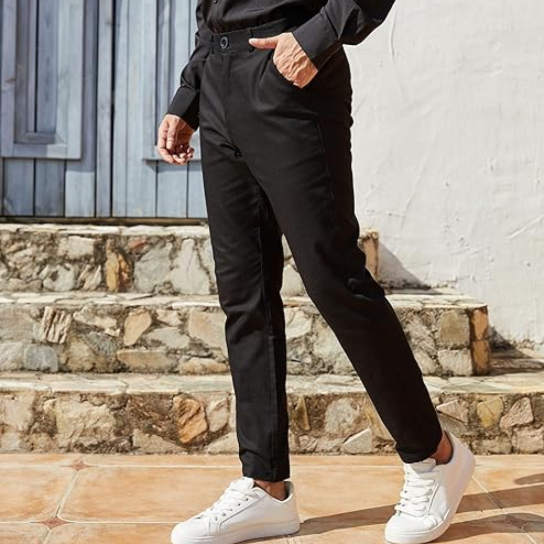 Verona Slim Fit Stretch Pants – Contemporary Elegance with Comfort