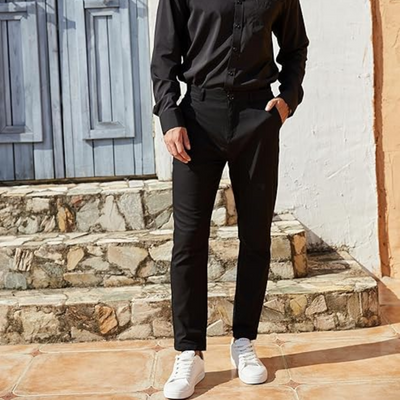 Verona Slim Fit Stretch Pants – Contemporary Elegance with Comfort