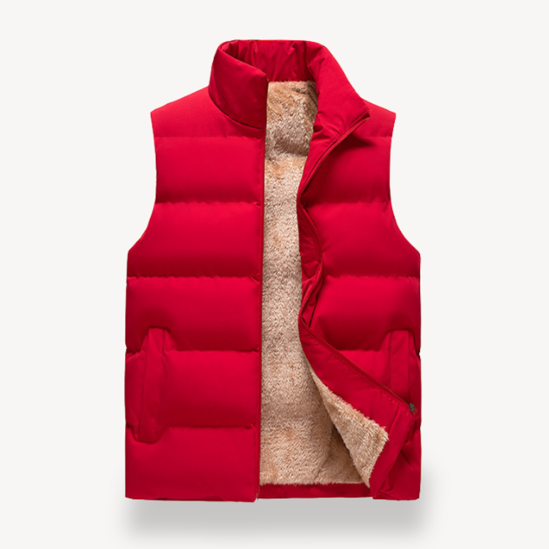 Philip Stilvoller Herren-Weste mit Fellbesatz