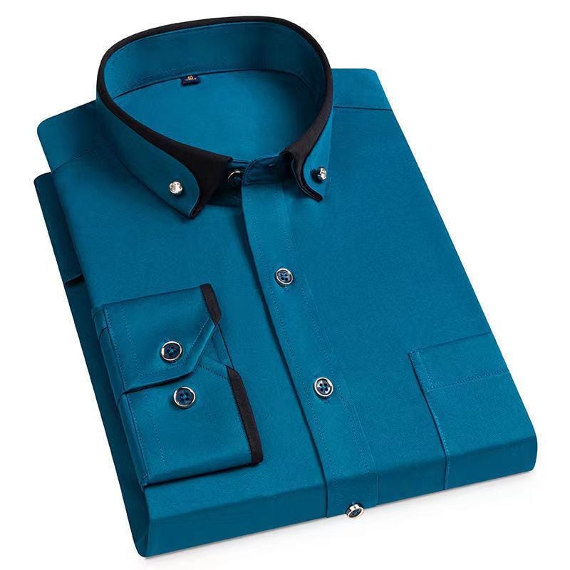 Milano Luxe Stretch Shirt – Satin-Smooth Men's Classic