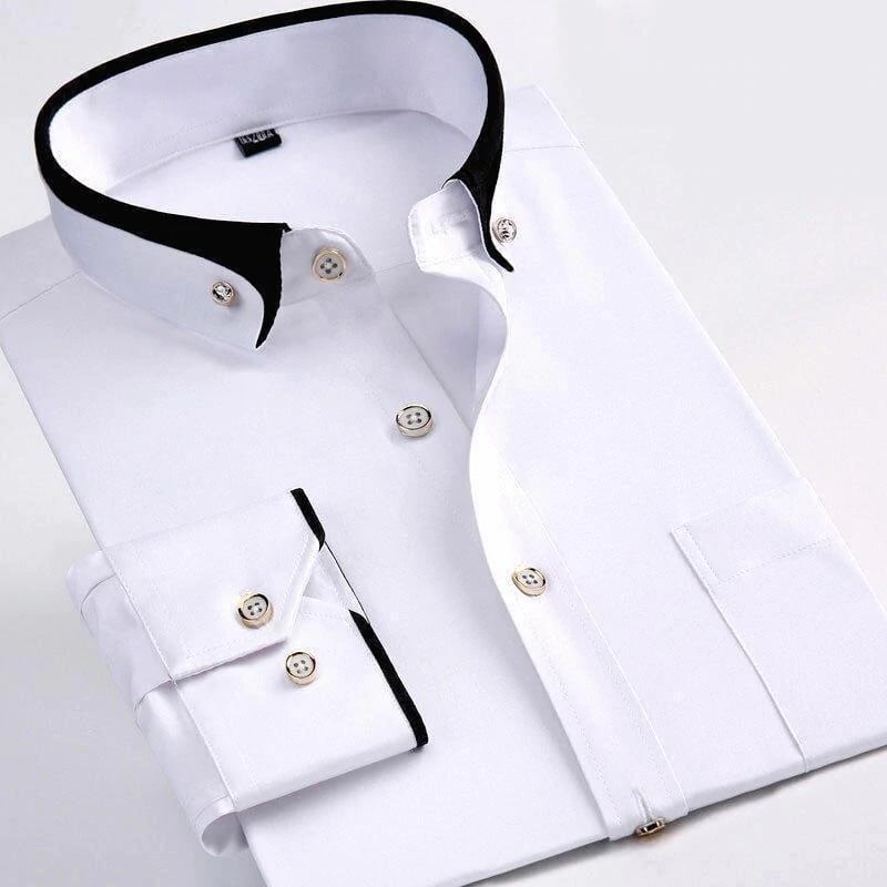 Milano Luxe Stretch Shirt – Satin-Smooth Men's Classic