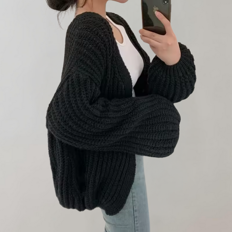 Stylish Oversized Chunky Knit Cardigan for Women – Cozy & Chic
